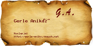 Gerle Anikó névjegykártya
